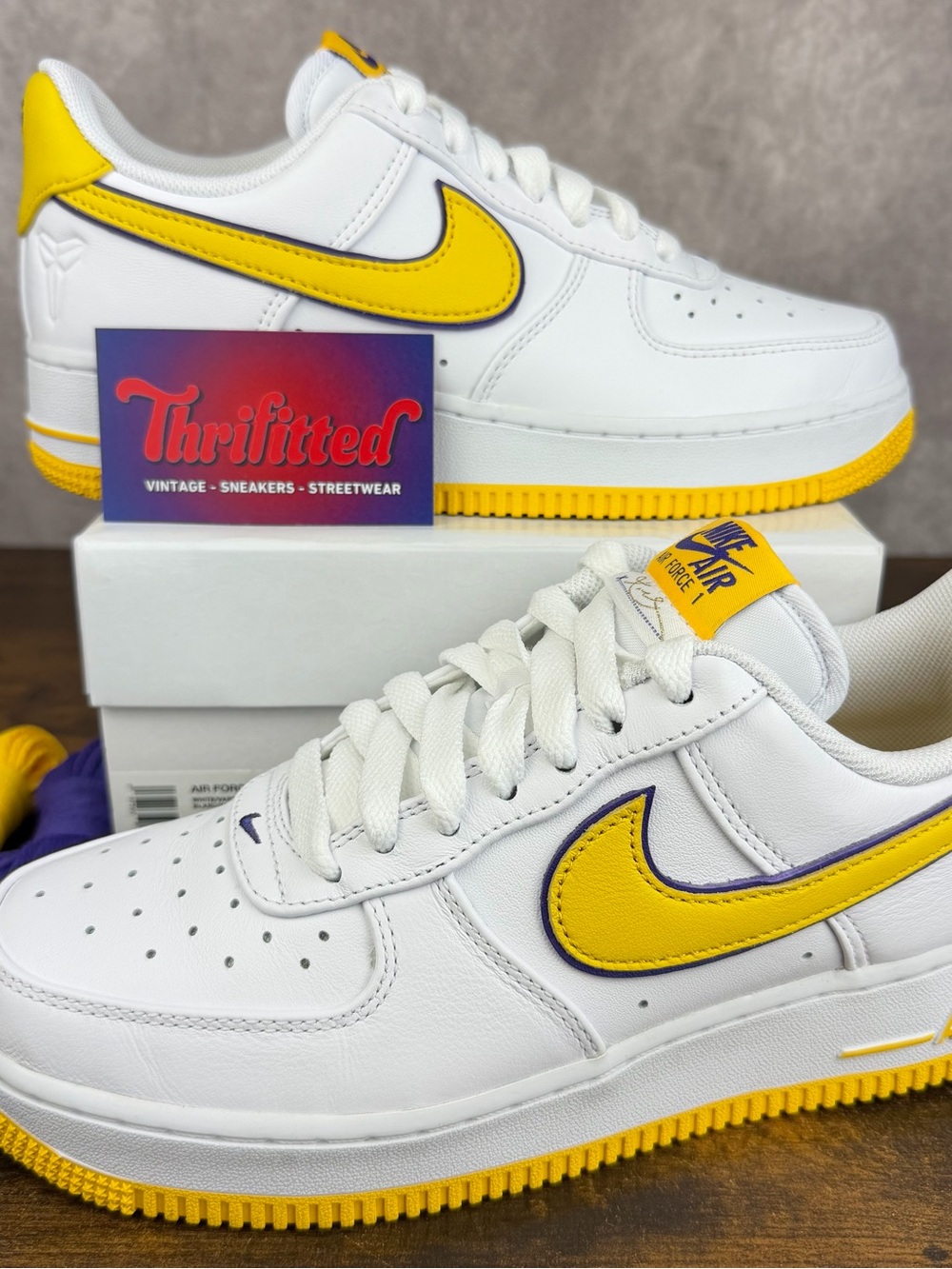 Nike Air Force 1 Low Retro QS Kobe Bryant Lakers Home Size 6.5 / 8W FZ1151-100